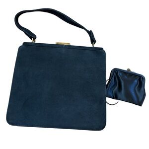 Vintage 1950s Bienen Davis Velvet Evening Bag Rhinestone Coin Purse